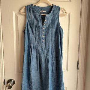 Sonoma Blue Button-Front Mini Dress